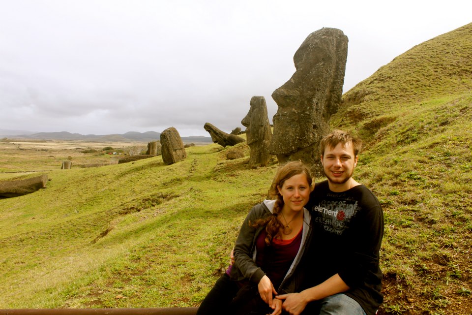 Drew and Carrie in Easter Island in 2012