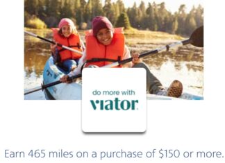 Viator SimplyMiles Spend $150 Get 465 bonus miles